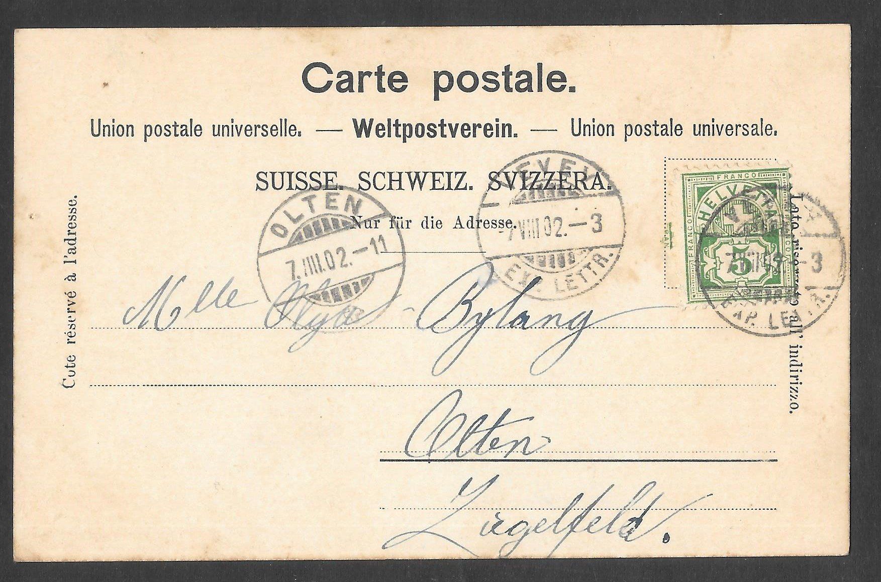Ansichtskarten: Vevey Rue du Lac – Gebraucht aus Olten von clotaldi 1