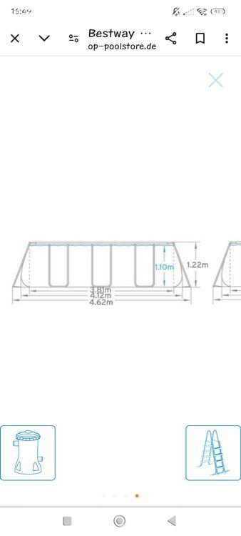 Bestway Schwimmbad: Bestway Pool, viel Zubehör 412x201x122cm, gebraucht – Gebraucht aus Niederurnen von Glentin 4