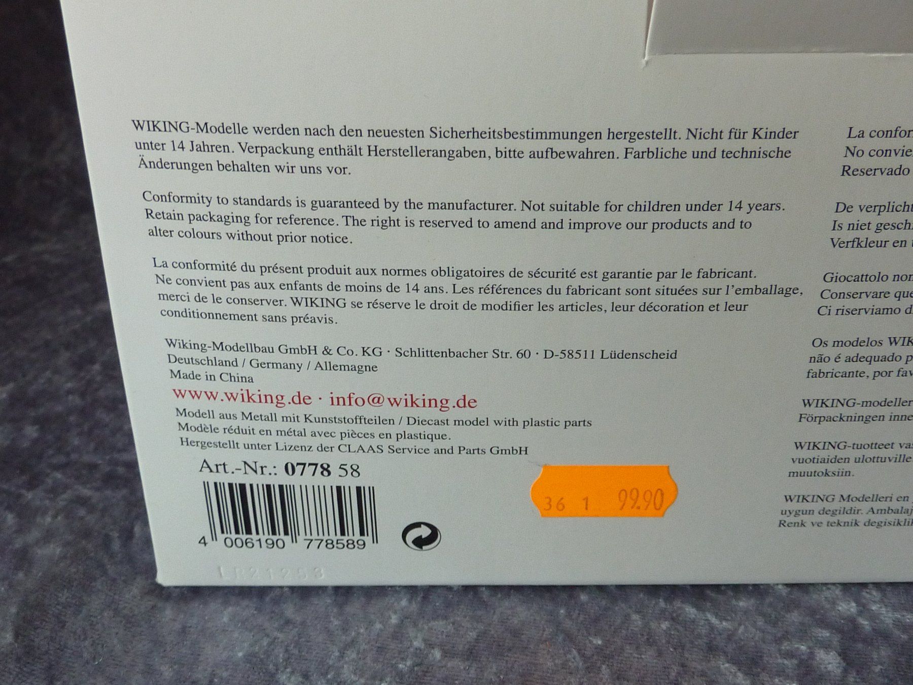 Wiking Kit di modellismo & Modellini statici: Claas Arion 630 1:32 – Nuovo (secondo la descrizione) da Dürrenäsch venduto da modellautos4you 9