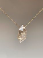Natürlicher Rutilquarz Anhänger Diamantschliff Edelsteinkett