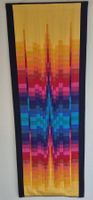 Quilt als Wandbehang, handgenäht, 152 x 56 cm