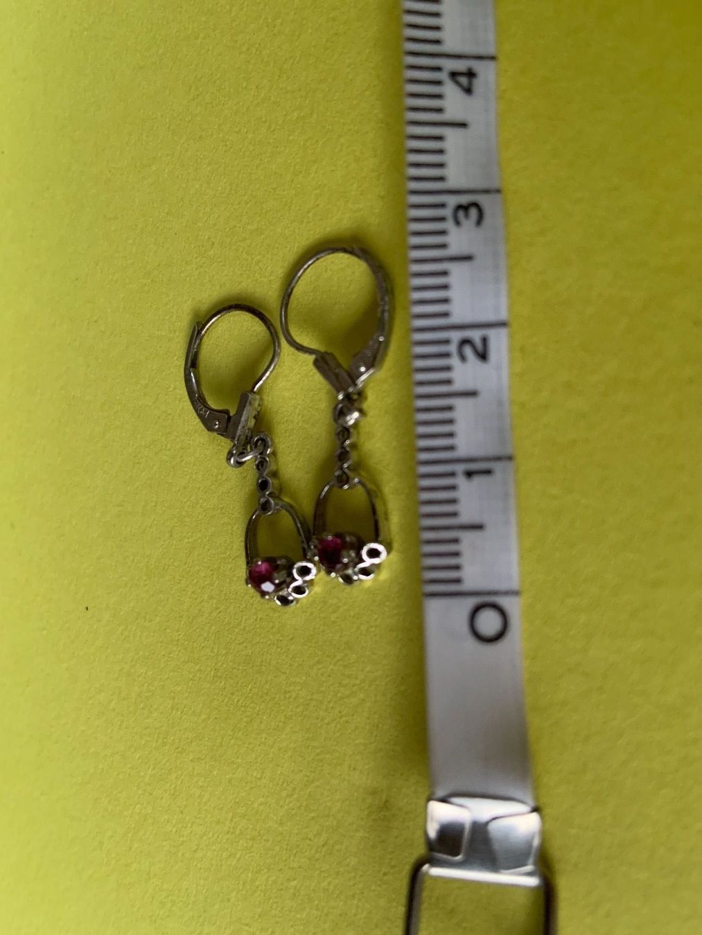 Orecchini pendenti & Orecchini a lobo: Ohrringe in silber mit rotem stein 800 – Usato da Dittingen venduto da Bellevista 4