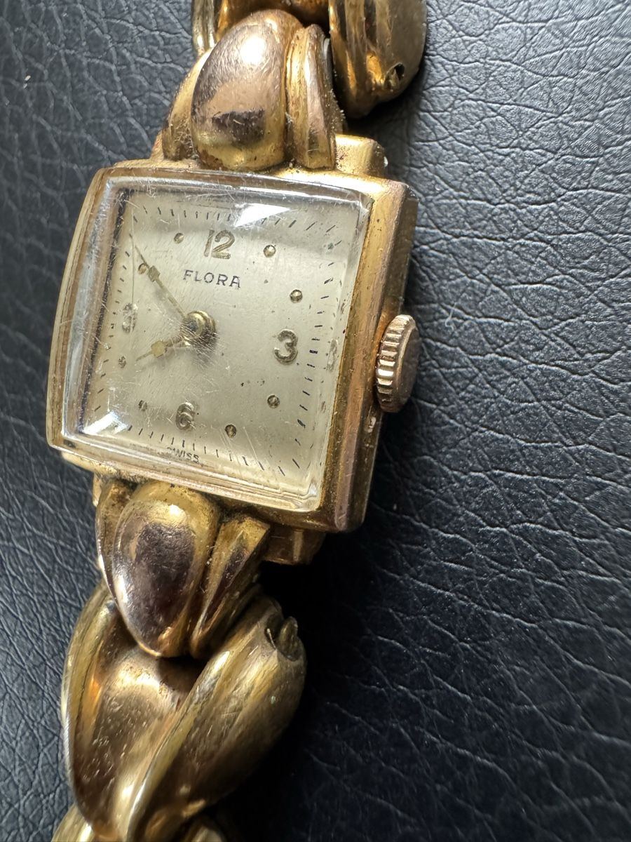 Orologi: Montre Flora vintage pour dame, – Usato da Biel/Bienne venduto da Baol1 3