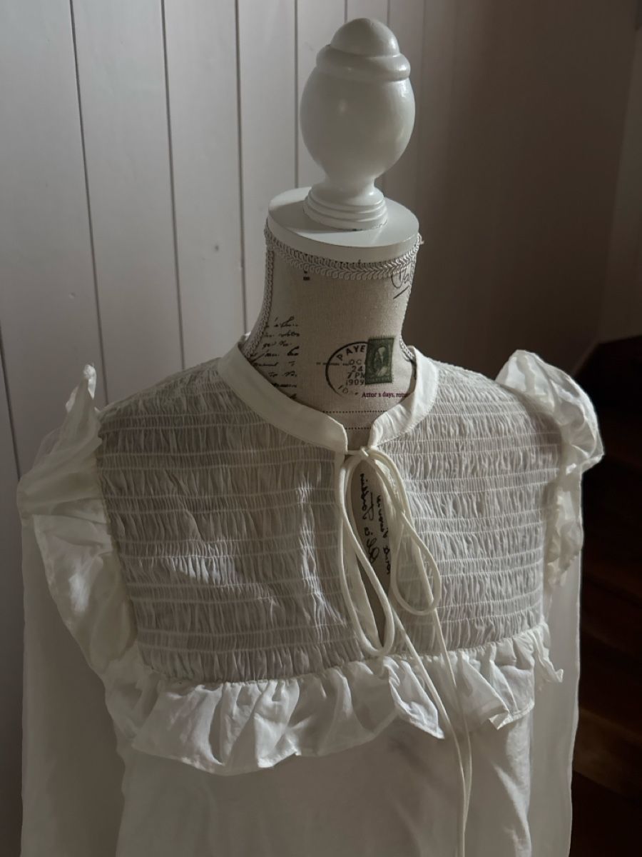 H&M Camicette: Weiss-creme H&M Bluse mit Raffung Gr. L – Nuovo (secondo la descrizione) da Cham venduto da matap1 1