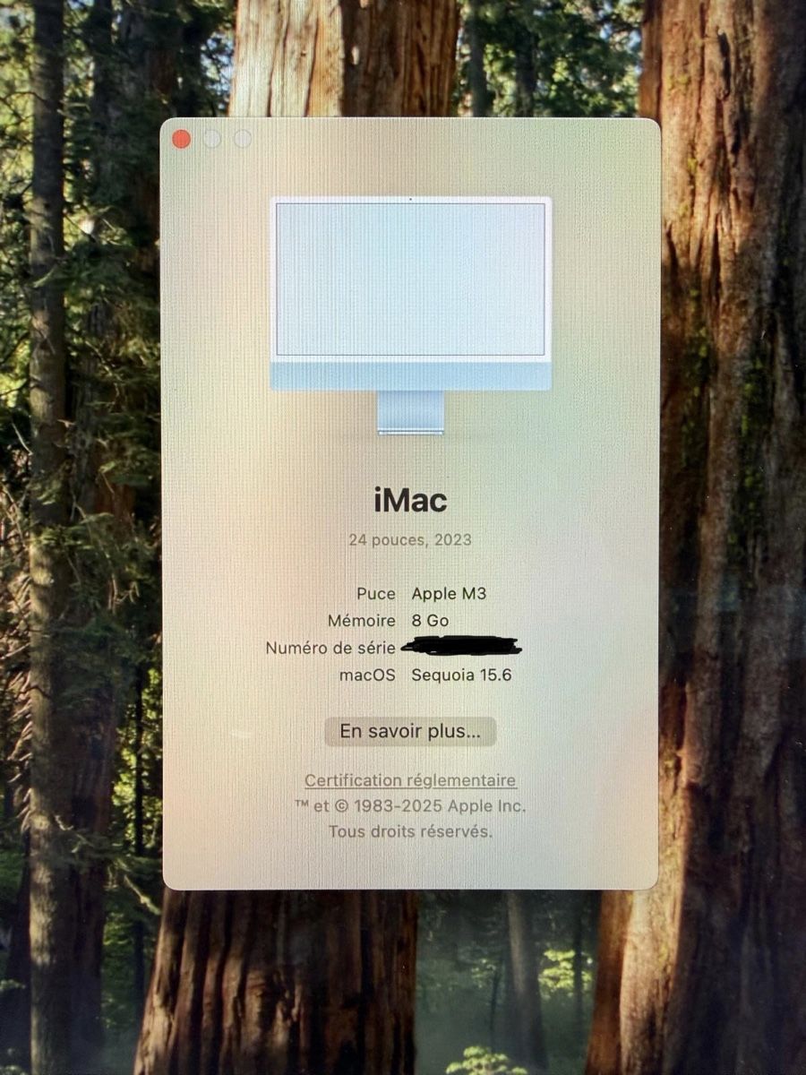 Apple PCs: Apple iMac 24” 2023 M3 8Go RAM 256Go – D'occasion à Neuchâtel par Chirpz79 2