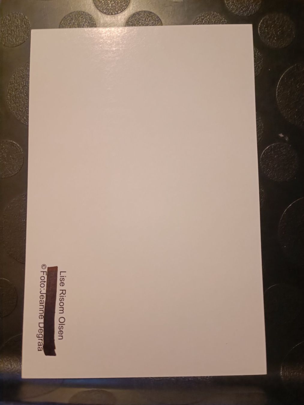 Autogramme: Lise Risom Olsen - handsigniert – Gebraucht aus Menziken von Artographs 1