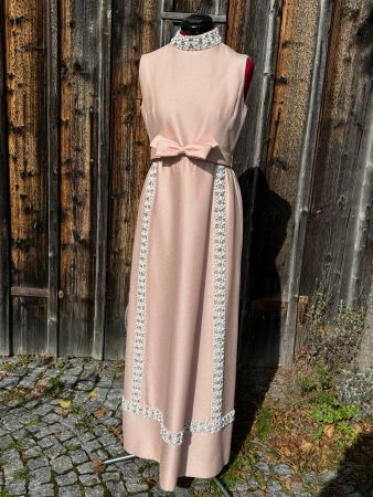 Vintage Abendkleid 1060er J. Feldpausch Perlenstickerei