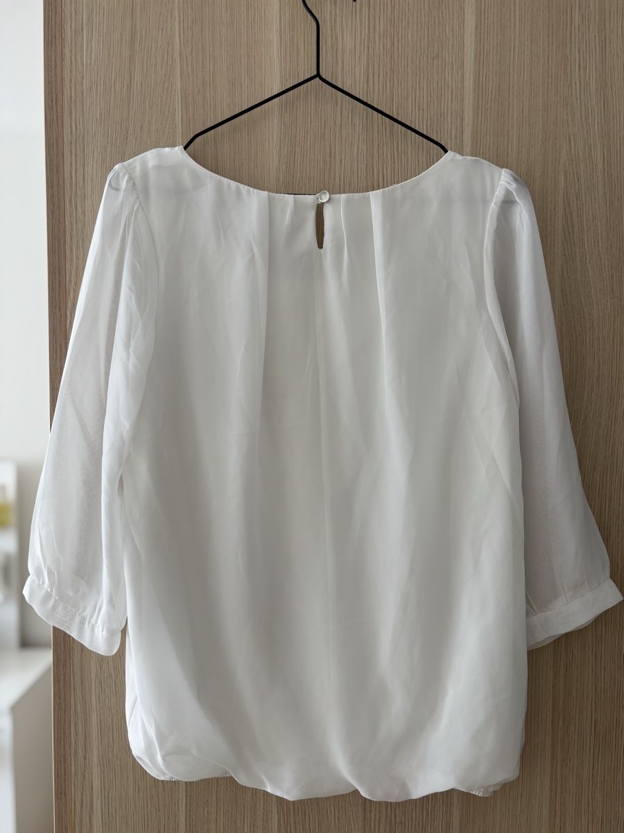 C&A Blusen: Elegante Tunika Bluse, weiss, Grösse 36 S – Gebraucht aus Basel von mic_5258 4