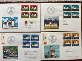 Pro Patria FDC 1977 Viererblock Spezialcouvert  (M231)