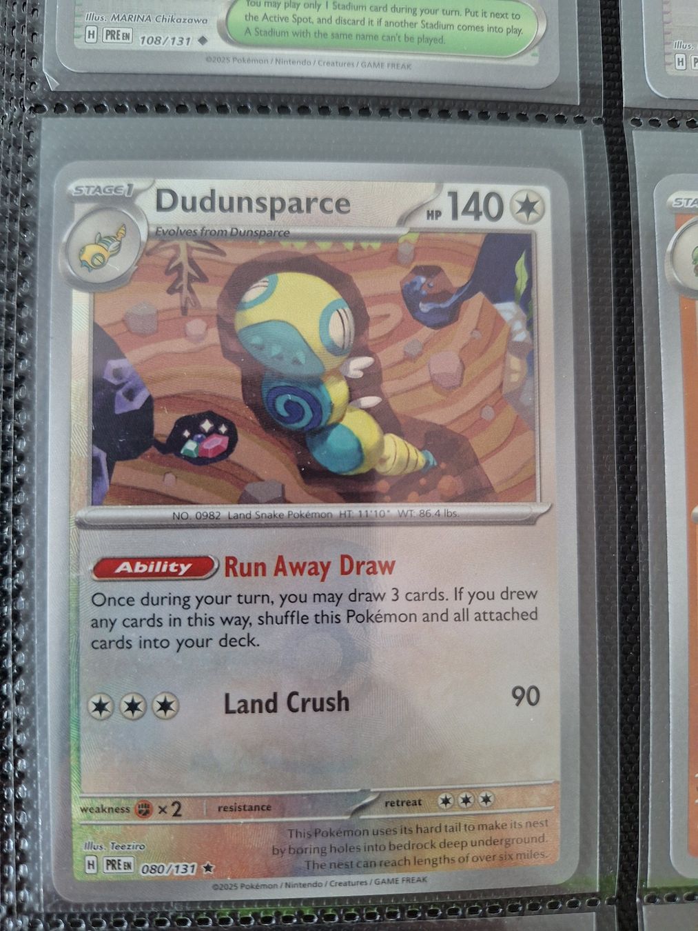 Pokémon Sammelbilder & Trading cards: Dudunsparce - Pokeball - Prismatic Evolution – Gebraucht aus Altstätten SG von GGsGameshop
