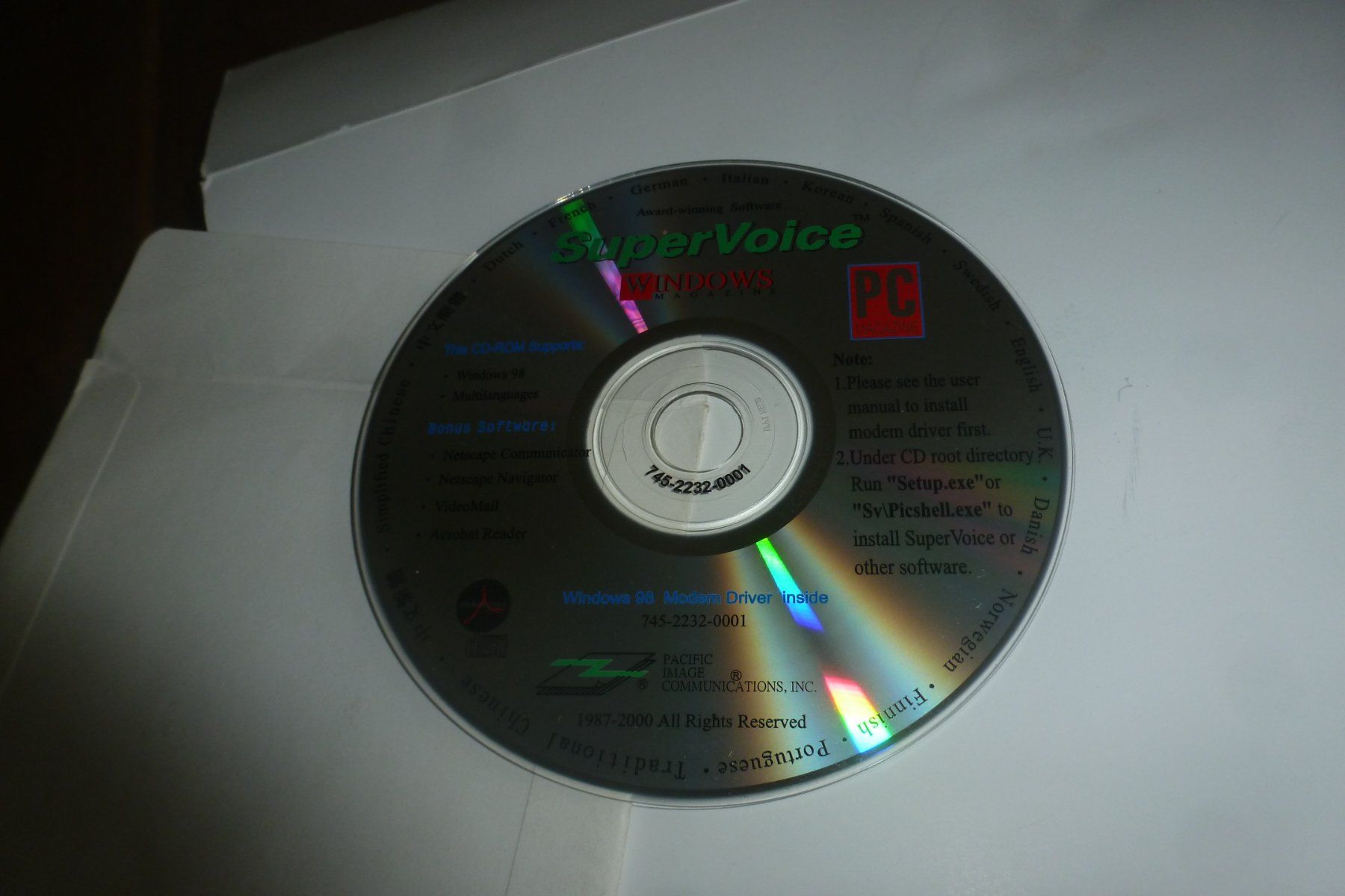 Microsoft Software: CD-ROM Supervoice Software für Windows 98 – Nuovo (secondo la descrizione) da Emmen venduto da newdeal1970 2