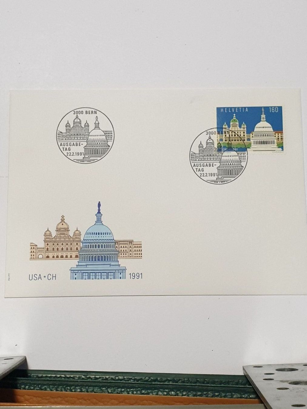 Tutti i francobolli: (73)   2 FDC Schweiz/USA 1991 – Usato da Schwarzhäusern venduto da Inot3 3