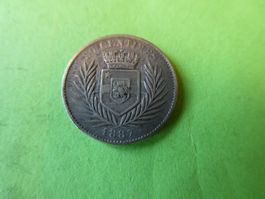 Belgisch-Kongo 1887, 50 Centimes - Silber