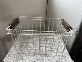 2 Hängekörbe weiss - stapelbar, gebraucht