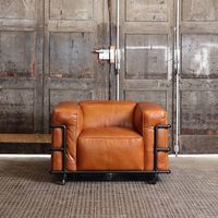 Industrial Sofa John Mullet No. 1 | 110x100x70 cm | Leder