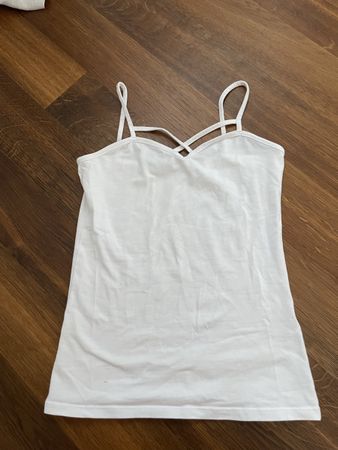 Spaghettiträger Top weiss, XS neuwertig