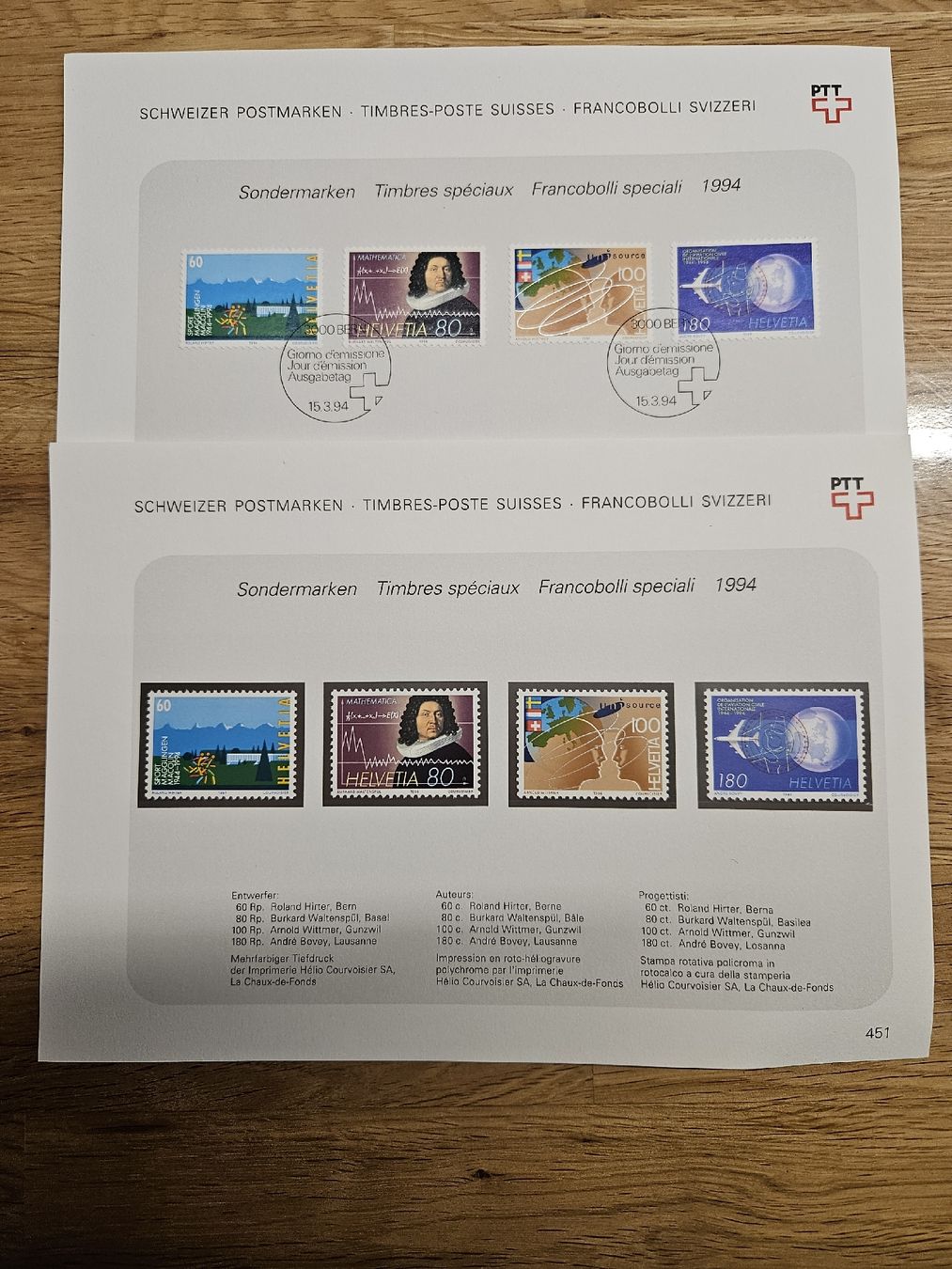 Tutti i francobolli: Schweizer Postmarken Sondermarke helvetia 1994 – Nuovo (secondo la descrizione) da Chur venduto da Kohla1980