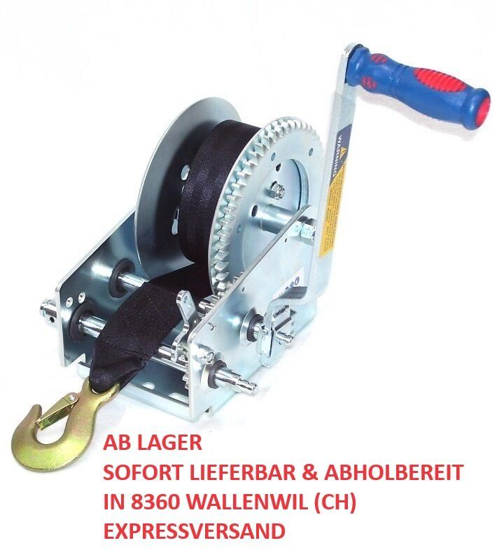 Altro per stoccaggio & trasporto: 00100 - Gurtwinde 1000kg - 9m Handwinde Seilwinde – Nuovo e nell'imballaggio originale da Wallenwil venduto da toesstal-vertrieb