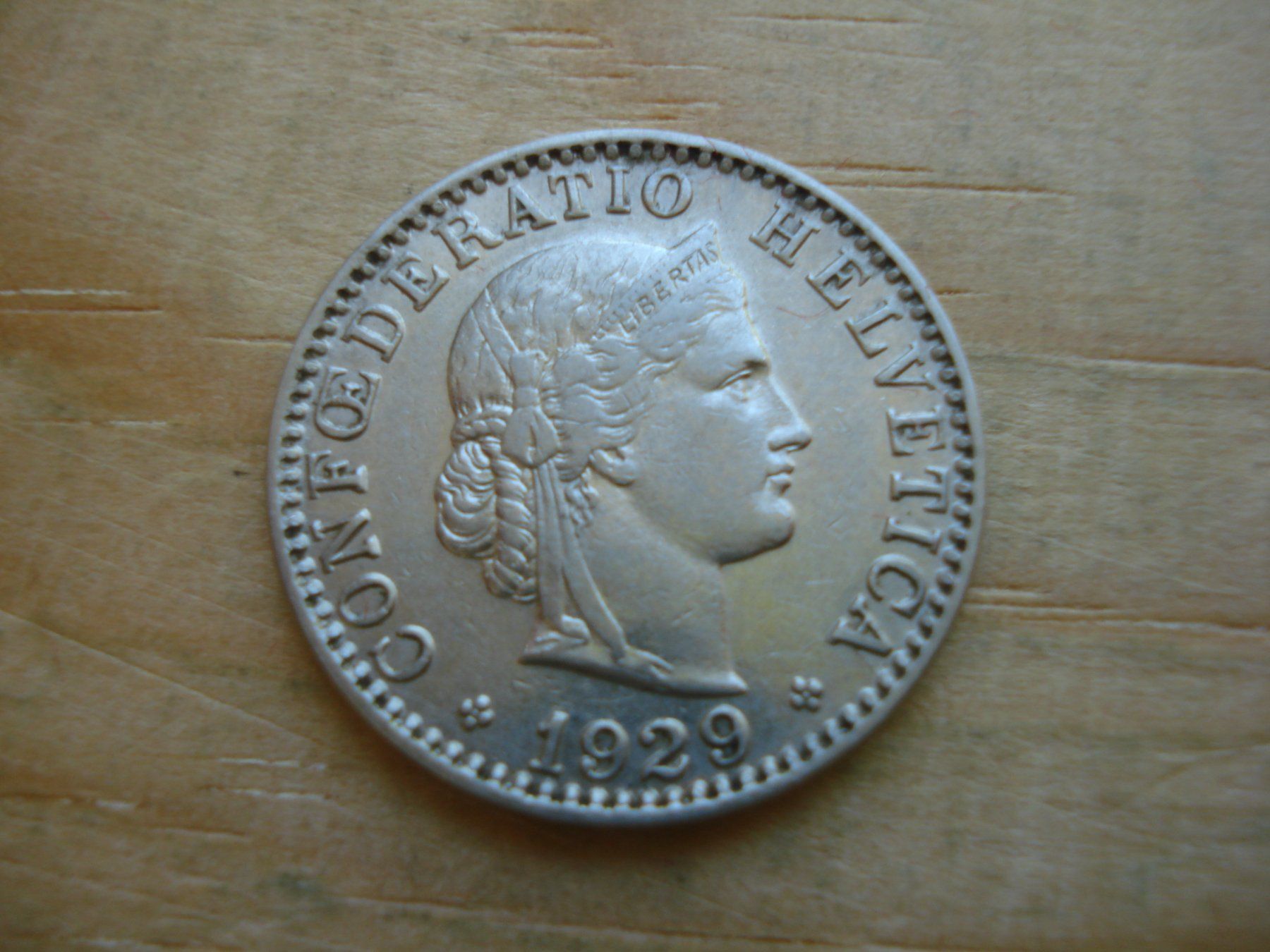 Tutti le monete: (S1) 20 Rappen 1929 – Usato da Erlach venduto da Net-Coins