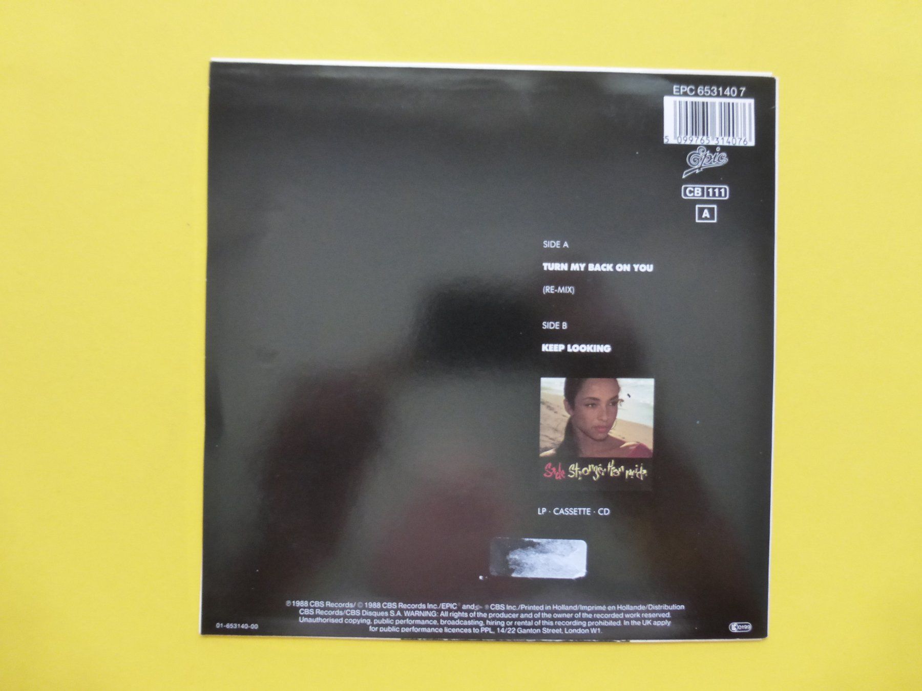 Dischi in vinile: Sade – Turn My Back On You – Usato da Zürich venduto da Swiss57 1