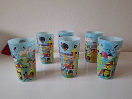 6er Set Trinkbecher  "Langstrassenfest"  Zürich  0,3 Liter