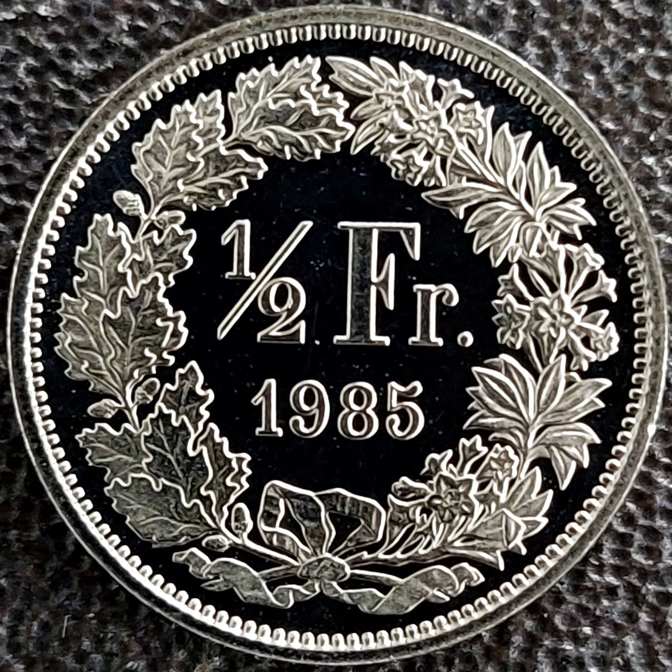 Tutti le monete: 50 Rappen 1985 stgl. / aus Münzsatz – Nuovo (secondo la descrizione) da Arch venduto da coinsandmore