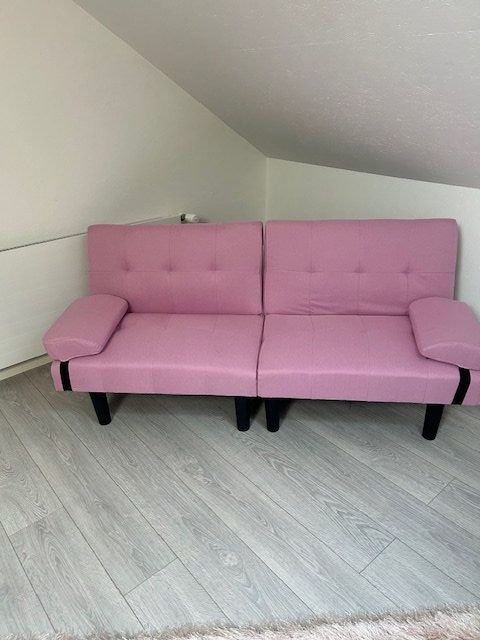 Divani: Schlafsofa Leinen multifunktional rosa – Usato da Duggingen venduto da zeno133