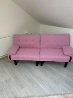 Schlafsofa Leinen multifunktional rosa