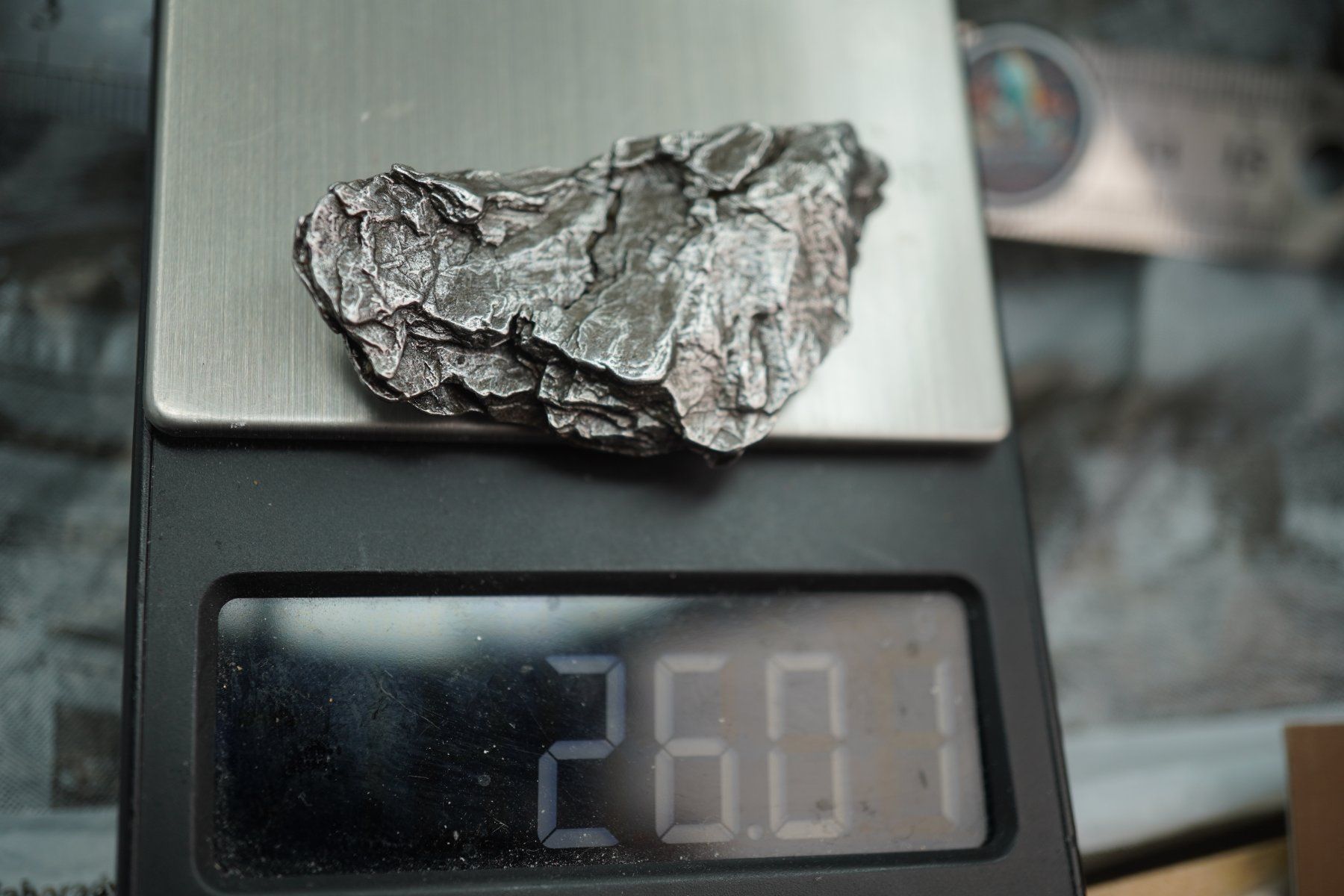 Minerali & Pietre curative: Cielo   Eisen Meteorit  Argentinien   26.01g – Nuovo e nell'imballaggio originale da Eschenbach SG venduto da topstone 1