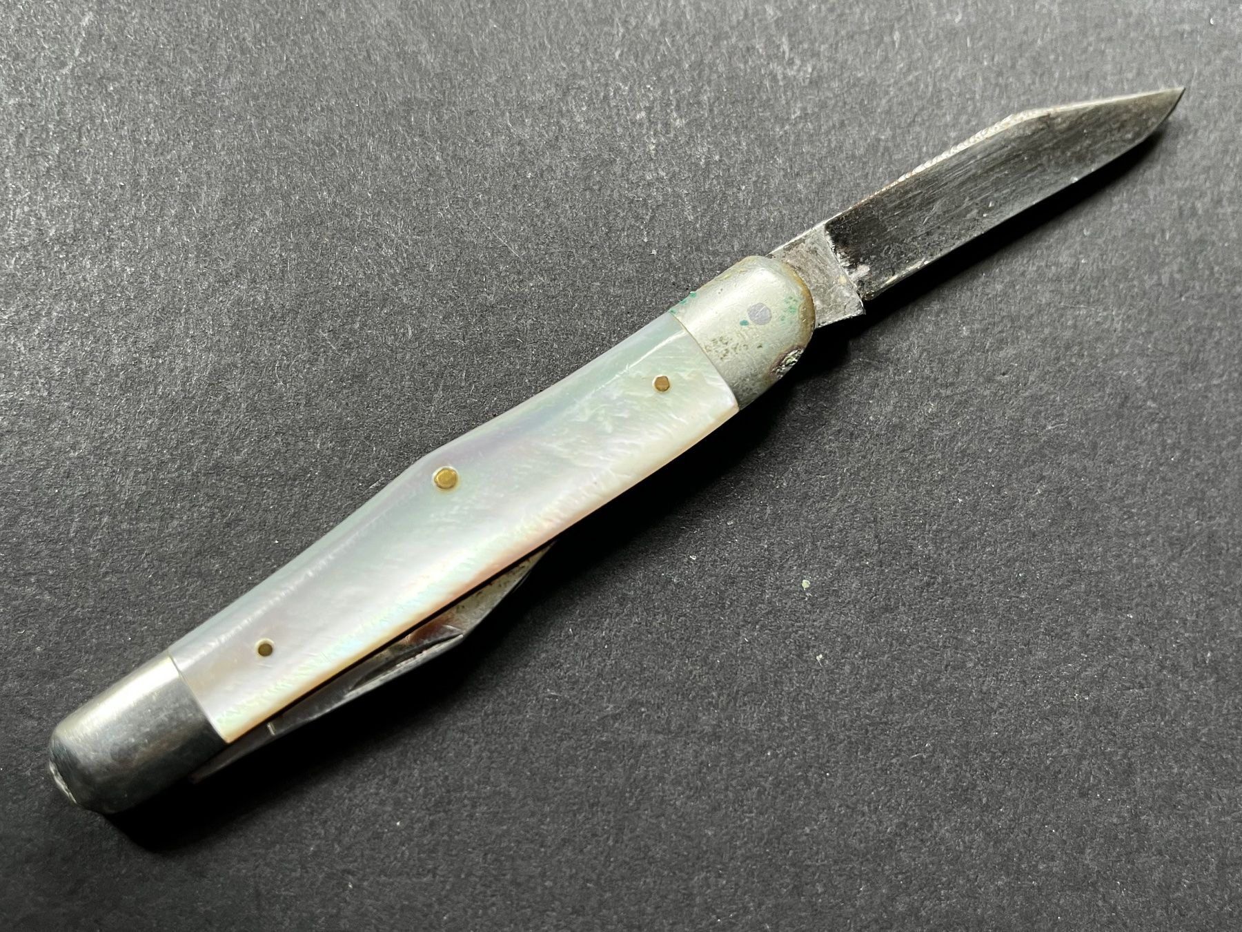 Solingen Coltelli tascabile: Antikes Sackmesser aus Solingen 79 mm - Perlmutt – Usato da Zürich venduto da FV.vintage 8