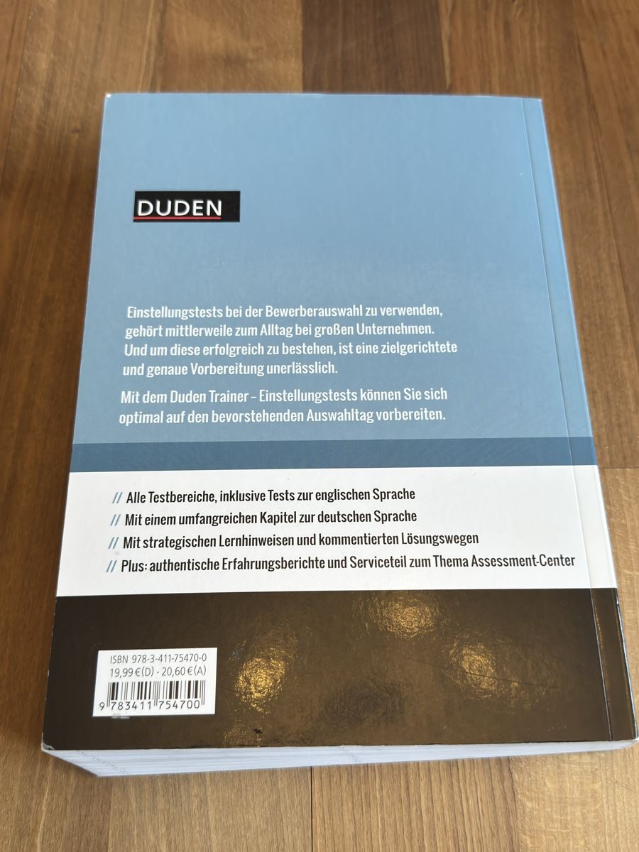 Libri: duden: einstellungstests, assessment-center erfolgreich – Usato da sargans venduto da lnoa 1