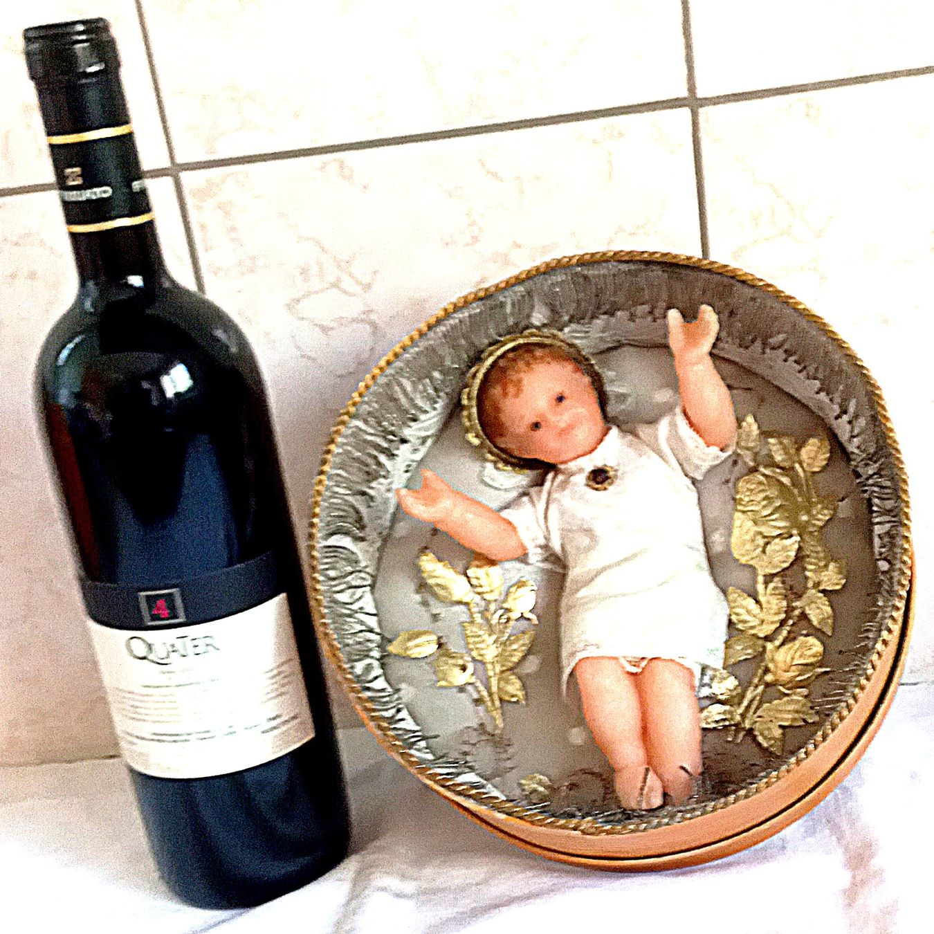Figuren: Grosses antikes Fatschenkind 20 cm – Gebraucht aus Baar von 2cvbaar