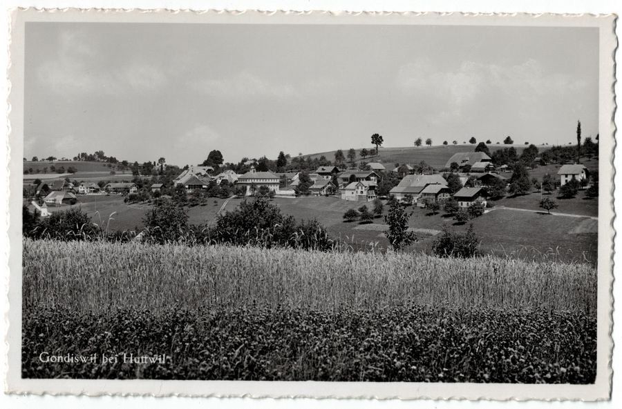 Cartoline postali: Gondiswil bei Huttwil, um 1936 – Usato da Frauenfeld venduto da POML