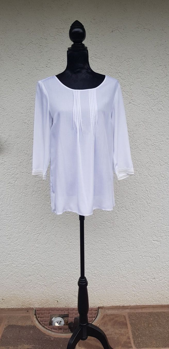 Top: Top Tunika weiss Alba Moda Gr. 36 – Nuovo (secondo la descrizione) da Mörschwil venduto da wunderkiste44 3