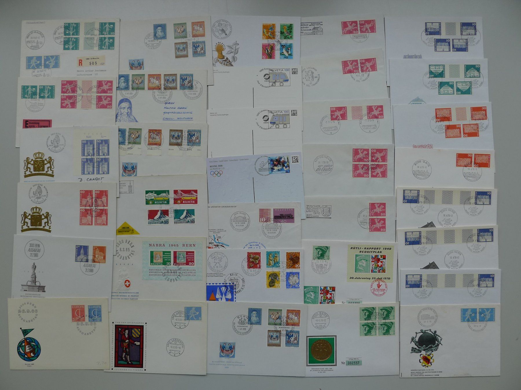 Alle Briefmarken: 1955-2015, Riesiger Sammlernachlass mit 2500 FDC & Briefen – Gebraucht aus Sursee von Luzernerraute 3