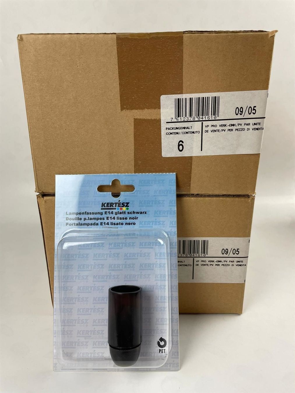 Lampen: 12 x Lampenfassungen E14 glatt schwarz – Neu und originalverpackt aus Wängi von LiqKojote
