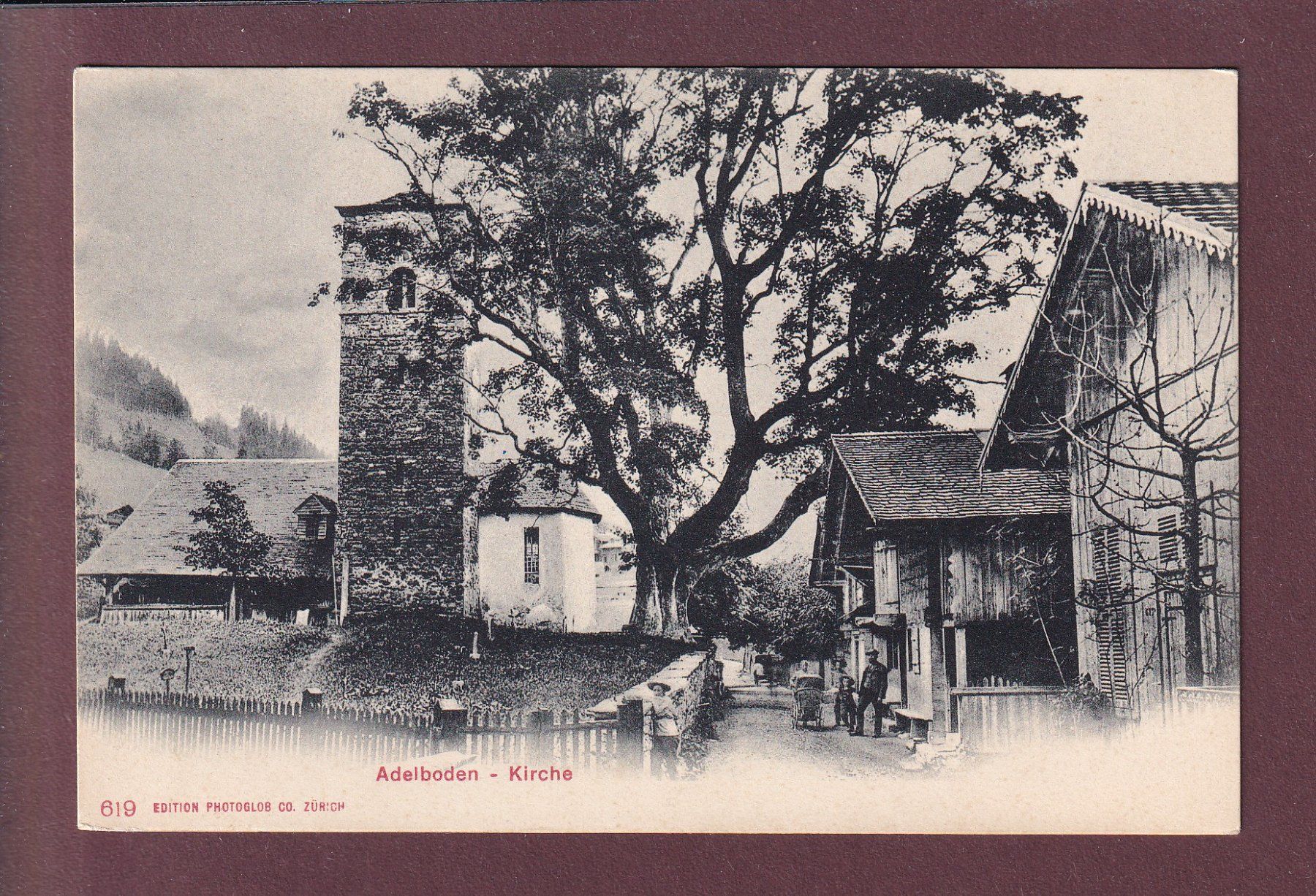 Cartes postales: ADELBODEN - Kirche - Leute – D'occasion à Pully par nicecards