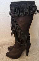 Damen Stiefel mit Fransen, schwarz, Grösse 38 guter Zus...