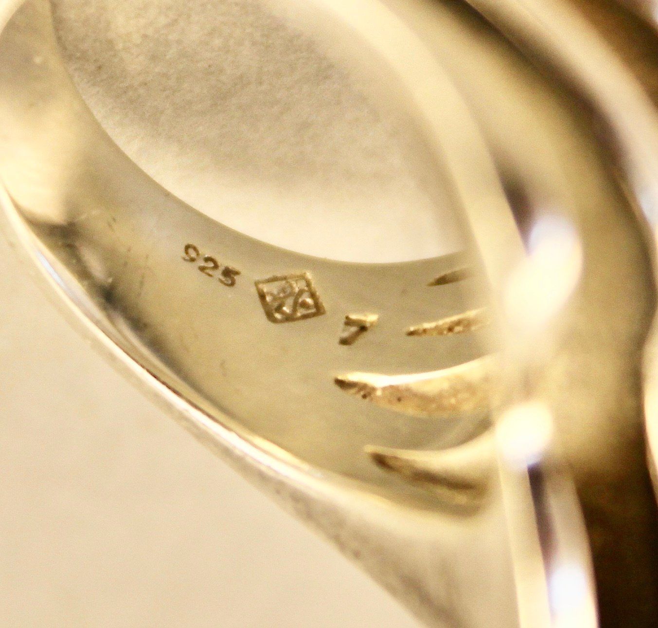 Ringe: FÄCHERRRING "AUSSERGEWÖHNLICH" SILBER 925. VINTAGE. – Gebraucht aus Grandcour von Flowerstyle 7
