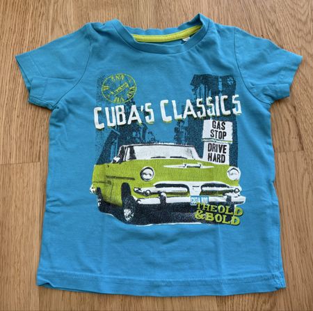 T-shirt, Taille 92, motif voiture vintage Cuba!
