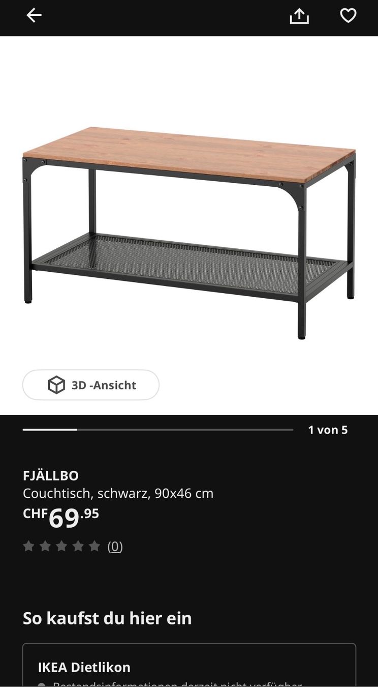 Ikea Tische: Fjällbo Couchtisch von IKEA – Gebraucht aus Winterthur von emi_cgg7
