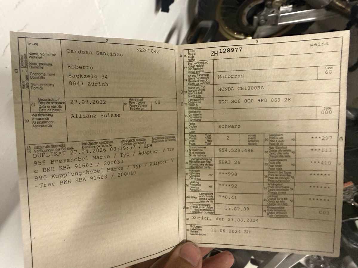 Honda Strada: Honda CB1000RA – Usato da Zürich venduto da Robi_27 6