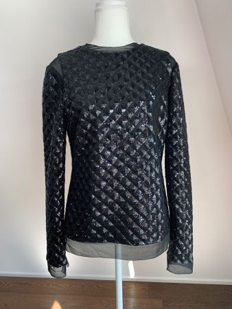 EMANUEL UNGARO top soirée sequins M