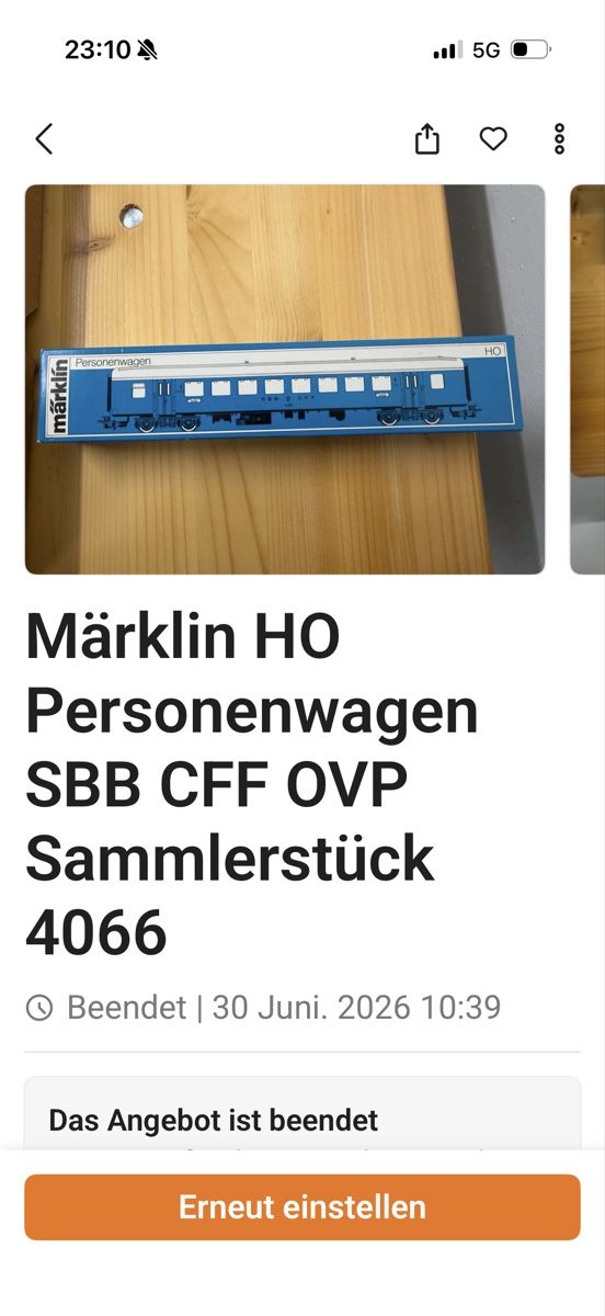 Märklin Modelleisenbahnen: 10 Stück Märklin-SBB-Sammlung  HO – Neu (gemäss Beschreibung) aus Kleinbösingen von Calimeraa 1