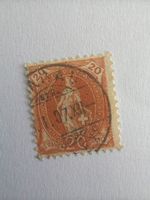 Briefmarke Helvetia 20 Rappen gebraucht
