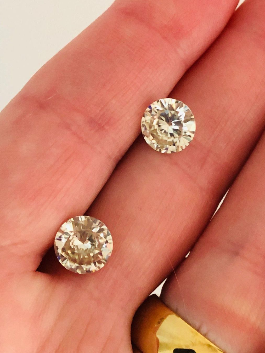 Pietre preziose: 3.51 ct 2pc-VVS1.8 mm Ice White Round Pair Moissanite – Nuovo e nell'imballaggio originale da Genève venduto da AGBERG 6