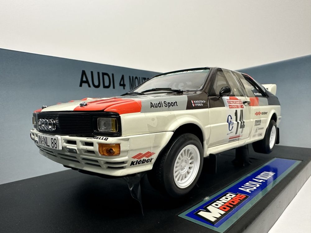 Voiture Miniature Audi Quattro Sanremo 1981 - Rallye - Échelle 1/24 Par IXO Altaya - Occasion