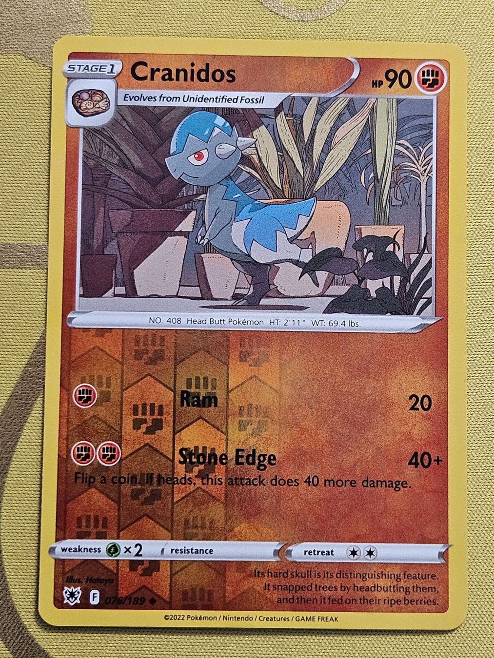 Pokémon Carte collezionabili: Astral Radiance - Cranidos 076/189 EN – Usato da Bellinzona venduto da Pokemarco
