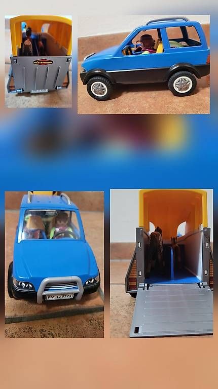 Playmobil Giocattoli: Playmobil PKW mit Pferdeanhänger – Usato da Haldenstein venduto da junu 1