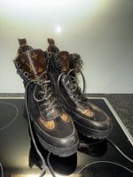 Louis Vuitton Black Suede & Leather Boots